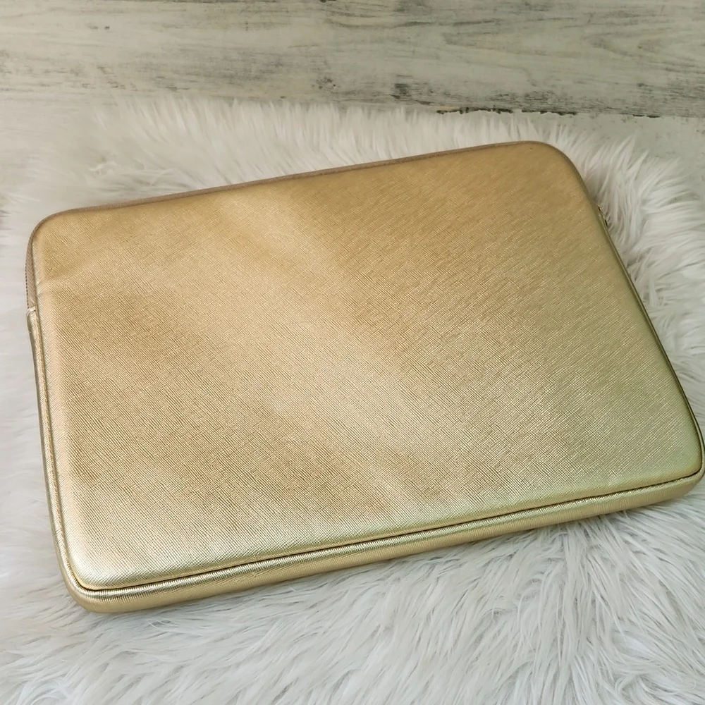 KATE SPADE GOLD METALLIC LAPTOP SLEEVE